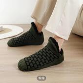 外贸出口男士 特厚地板袜防滑底居家袜套羊羔绒成人女暖脚睡眠袜子