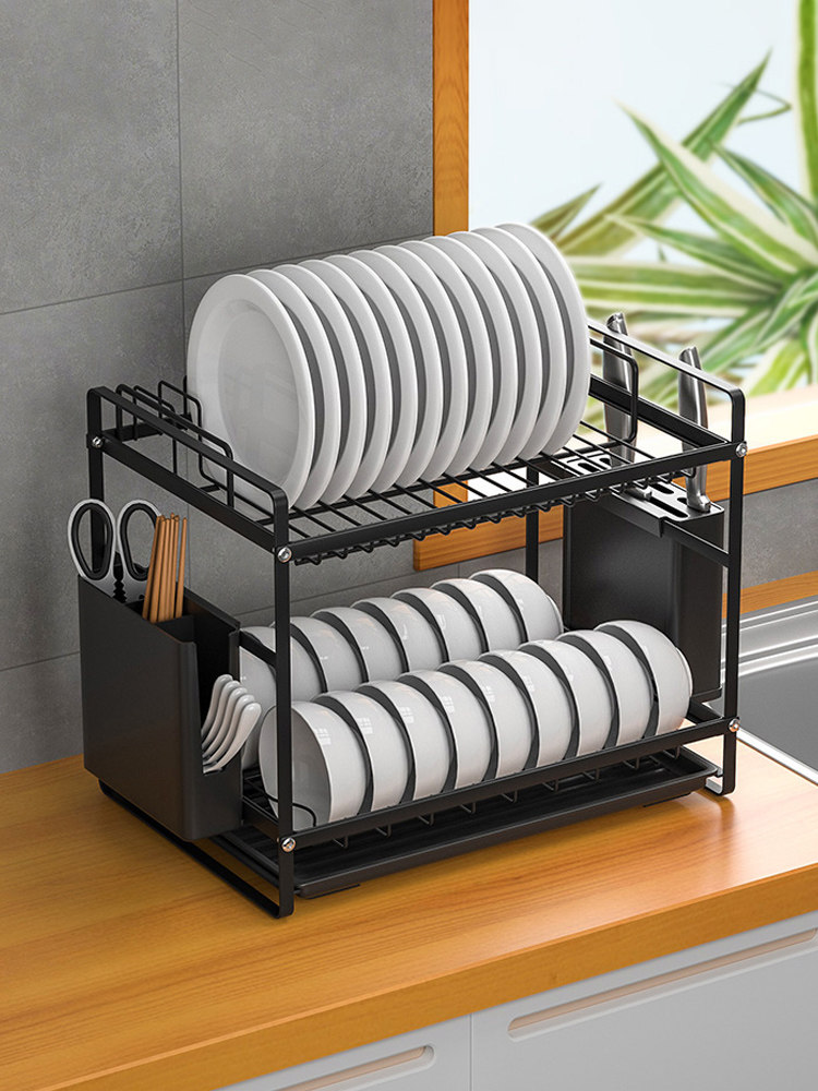 厨房碗碟沥水架水槽置物架盘子家用台面放碗盘餐具碗筷收纳盒碗架