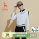 新款 运动上衣套装 女装 t恤翻领POLO衫 拼色印花长袖 svg高尔夫春季