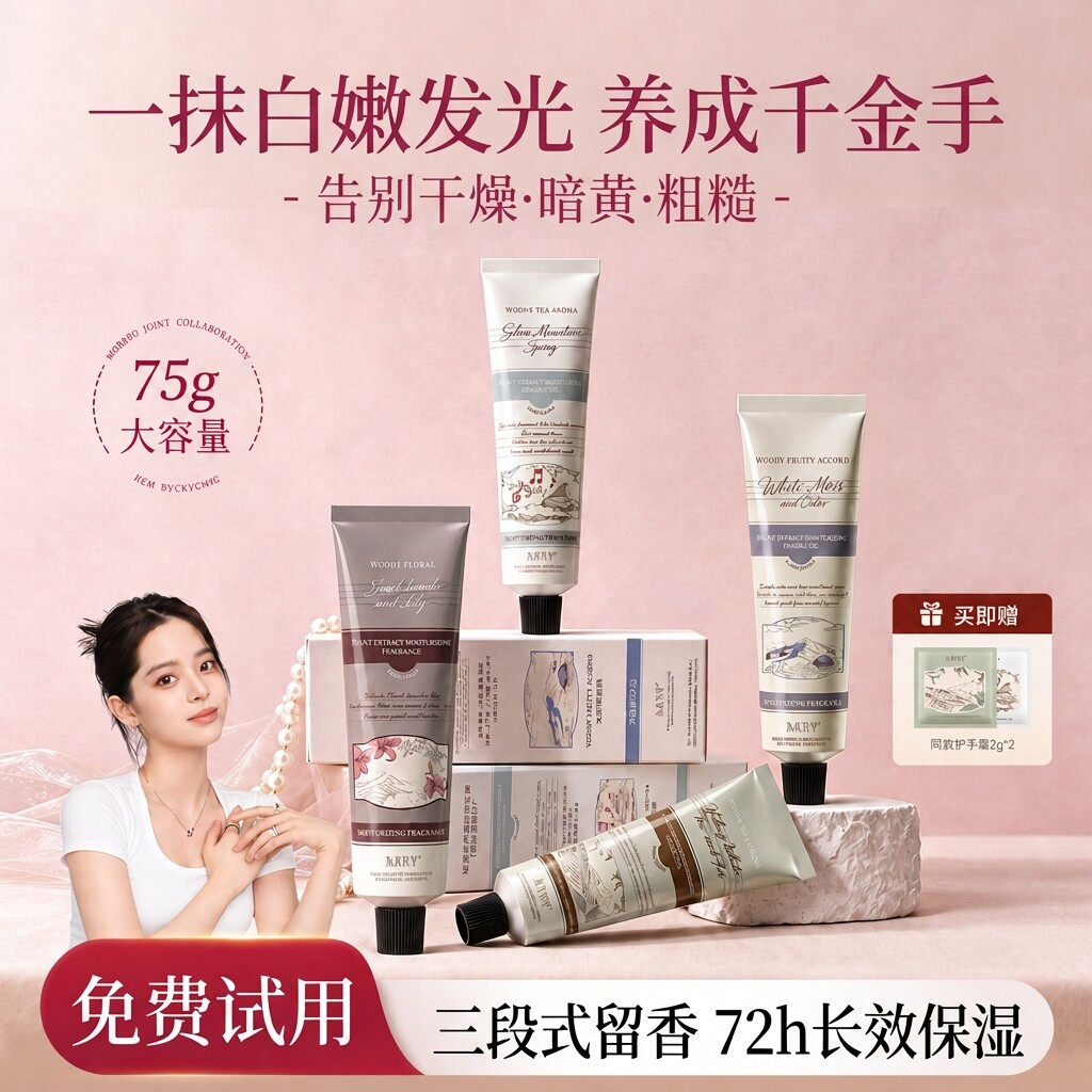 护手霜滋润保湿补水防干裂嫩白去手纹大容量男女士正品官方旗舰店