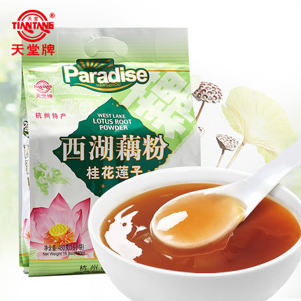 天堂牌西湖藕粉480g杭州特产速溶即冲即食早餐粉桂花莲子西湖藕粉