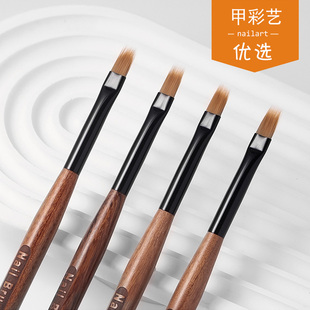 加宽加密檀木美甲蕾丝扫扫笔美甲店专用晕染渐变笔刷腮红甲光疗笔