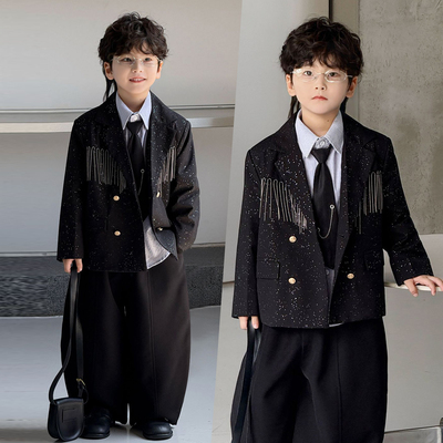 男童西装套装主持人走秀演出服