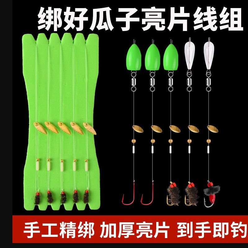 绑好不伤线瓜子亮片套装毒蚊飞蝇钩翘嘴白条马口助投器路亚假饵