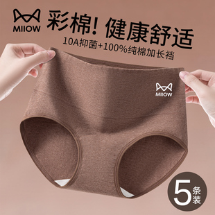 猫人内裤女士纯棉抗菌全棉裆高腰收腹不夹臀无痕透气女生三角短裤