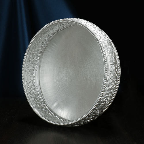 速发半银0八吉祥曼扎盘足手工曼茶罗工艺家用银曼扎盘修盘1m