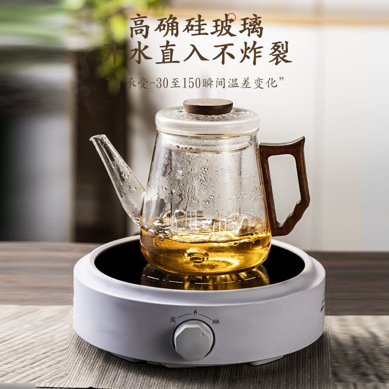 速发煮茶壶茶款单壶中式壶壶套装大容量养生全玻璃泡茶新耐高温