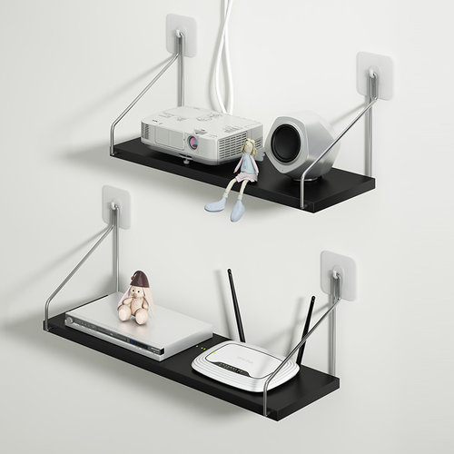 速发墙上置物架路由式收纳架i壁挂器wif架支架免打孔架子