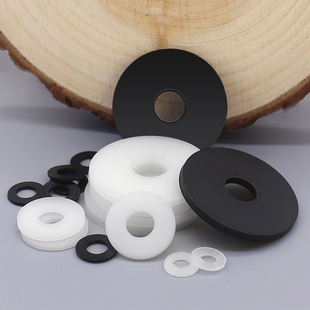 速发M2 M24尼龙垫片白色塑料平黑圈平垫M4M5M6垫色加大加厚绝缘介
