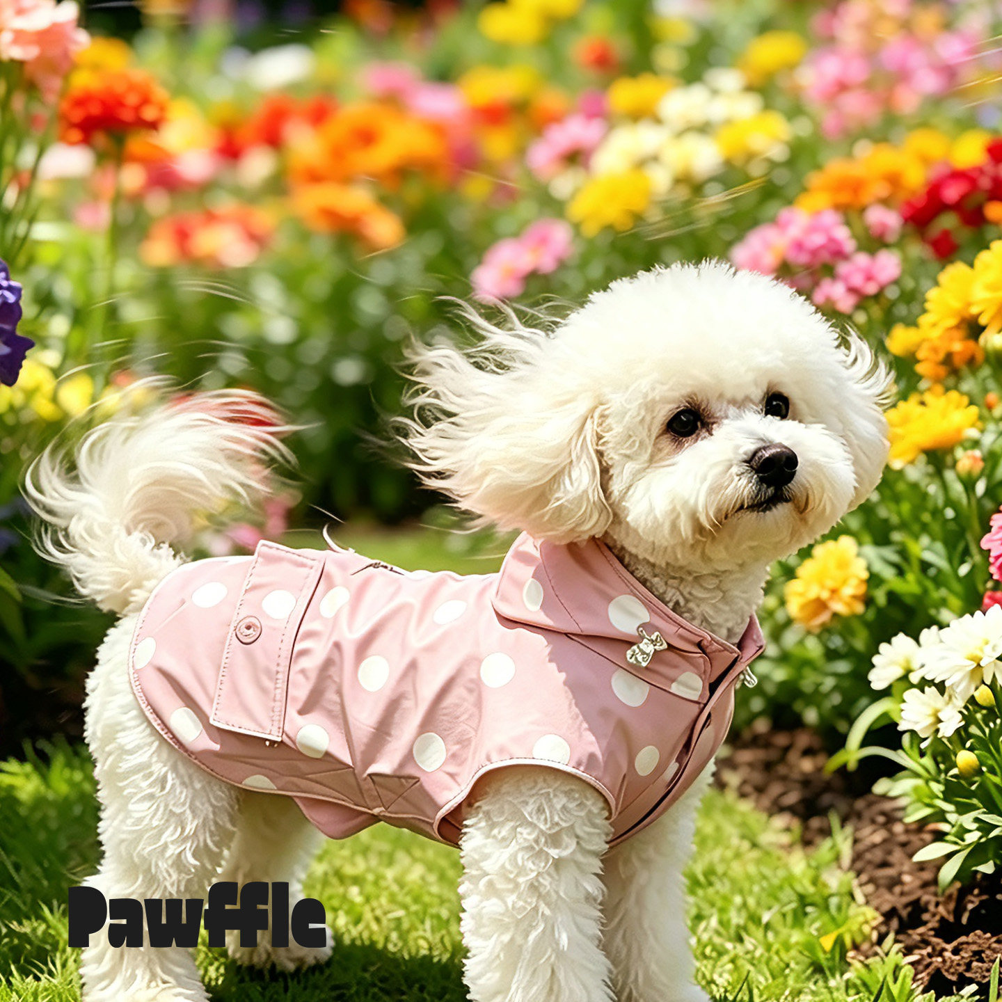Pawffle小型犬透气防雨冲锋衣