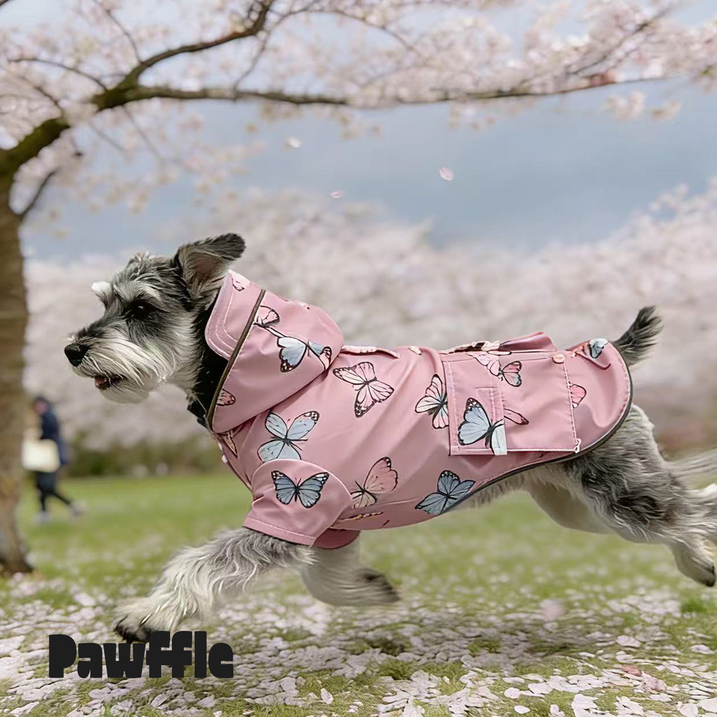 Pawffle【遇水变色】狗狗雨衣春夏防水连帽宠物外套户外冲锋衣