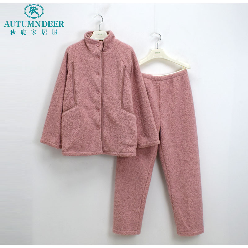 秋鹿女士泰迪绒保暖家居服