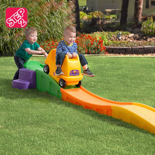美国Step2儿童云霄飞车宝宝滑行轨道车玩具过山车室内室外游乐场