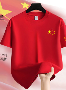夏季中国队China运动t恤纯棉短袖国服体育生跆拳道乒乓球半袖上衣