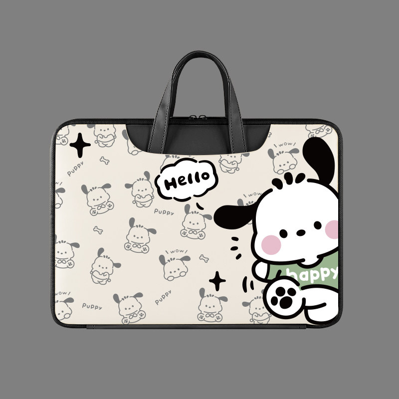 卡通手提电脑包女适用苹果macbookair13.3寸pro13联想小新华硕华为matebook14小米戴尔可爱笔记本15.6寸mac16