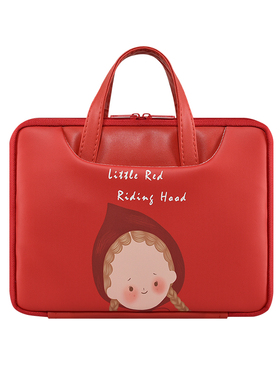 时尚可爱女手提包适用华为matebook小米惠普苹果macbook戴尔联想11/12/13.3/13/1415/15.6寸电脑包防水拉杆带