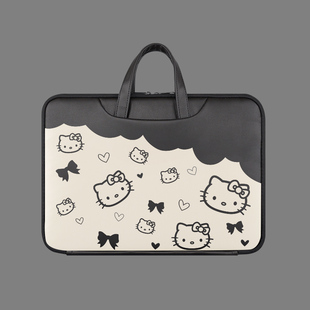 chotto简笔画kt猫电脑包女手提适用macbook15.6寸联想小新air14笔记本华为matebook13英寸保护套pro16内胆包