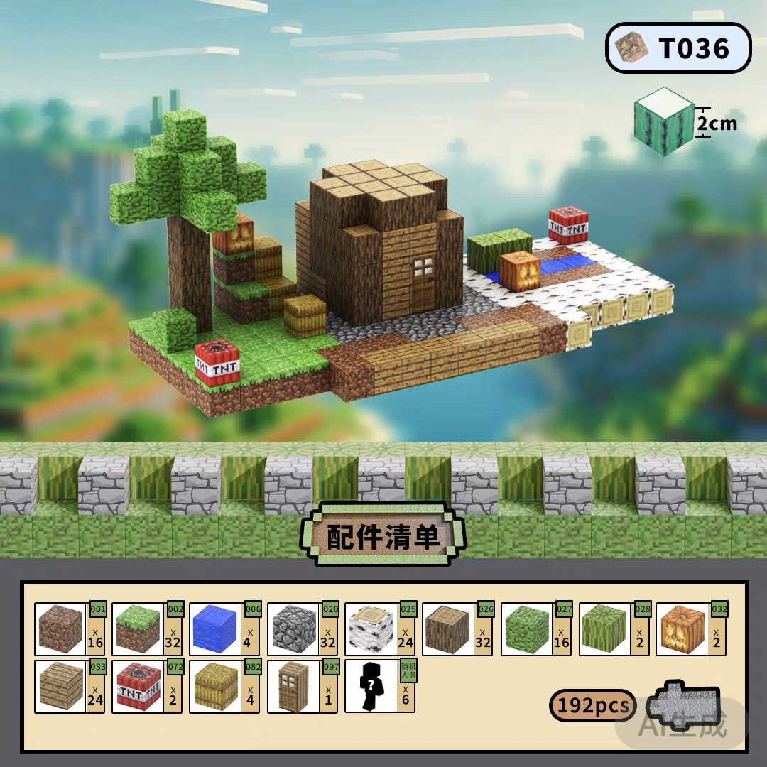 我的世界磁力方块积木磁吸益智