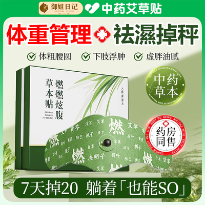 艾草贴去湿气重排毒排体内湿寒减肥瘦身肚子肚脐贴正品官方旗舰店