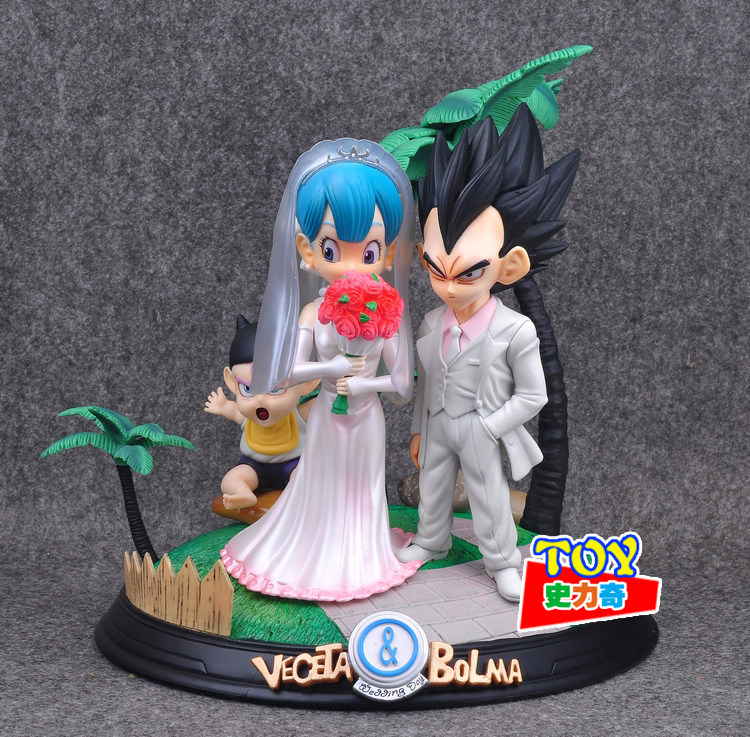 七龙珠超 结婚场景 贝吉塔 布尔玛 gk 婚纱布玛 特兰克斯 手办