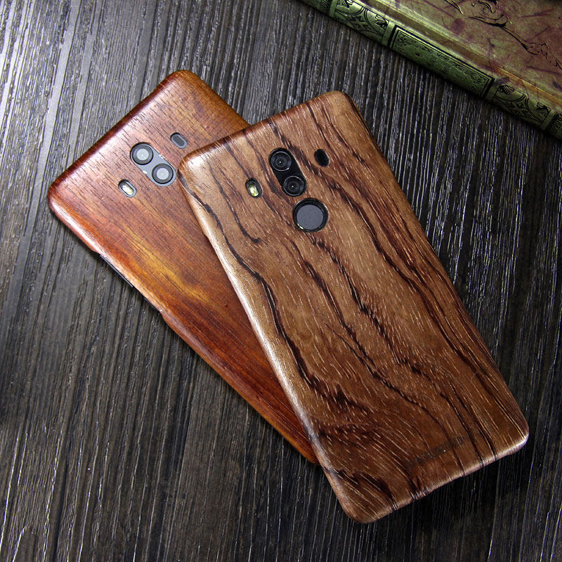 SHOWKOO Kevlar Natural Wood Ultra Slim Case Cover for Huawei Mate 10 Pro & Huawei Mate 10
