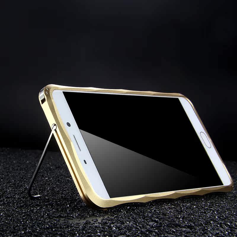 iMatch Slim Light Aluminum Metal Shockproof Bumper with Kickstand for OPPO R9 Plus & OPPO R9