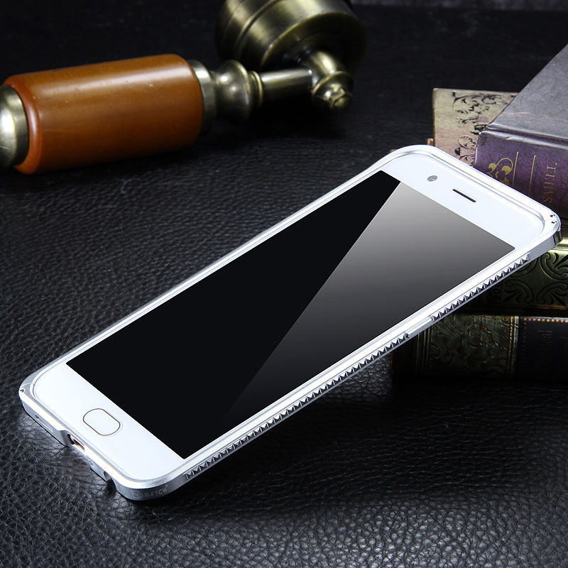 iMatch Slim Light Aluminum Metal Shockproof Bumper Case with Kickstand for OPPO R11 & OPPO R11 Plus