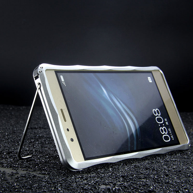 iMatch Slim Light Aluminum Metal Shockproof Bumper with Kickstand for Huawei P9 Plus & Huawei P9