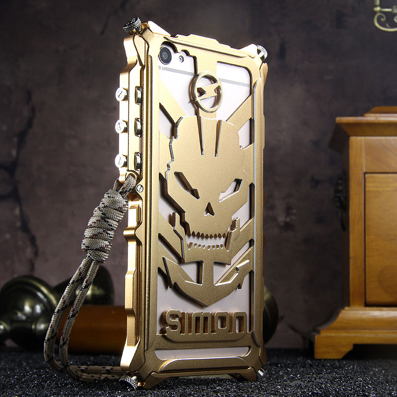 SIMON Mechanical Arm Skull Punk Premium Aluminum Metal Bumper Shockproof Case Cover for vivo X7 & vivo X7 Plus