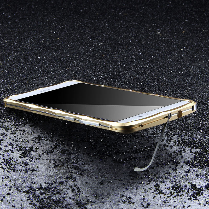 iMatch Slim Light Aluminum Metal Shockproof Bumper Case with Kickstand for Huawei Mate 9