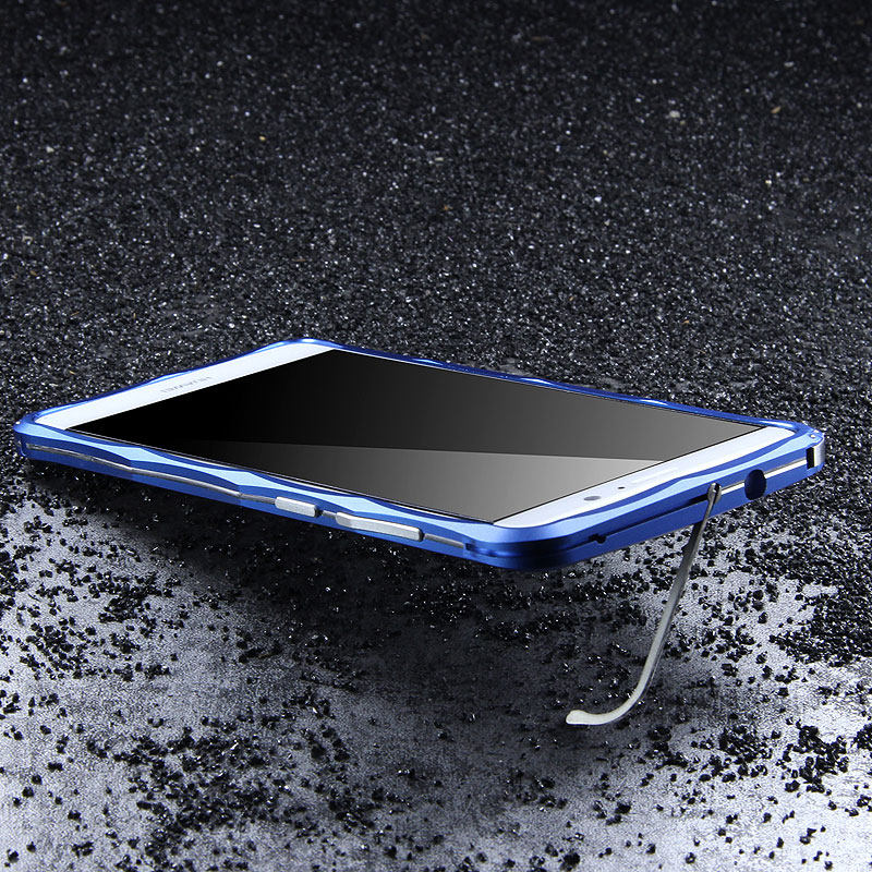 iMatch Slim Light Aluminum Metal Shockproof Bumper Case with Kickstand for Huawei Mate 9