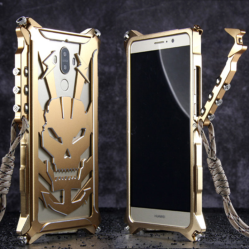 SIMON Mechanical Arm Skull Punk Premium Aluminum Metal Bumper Shockproof Case Cover for Huawei Mate 9