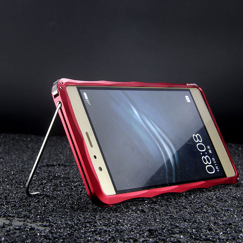 iMatch Slim Light Aluminum Metal Shockproof Bumper with Kickstand for Huawei P9 Plus & Huawei P9