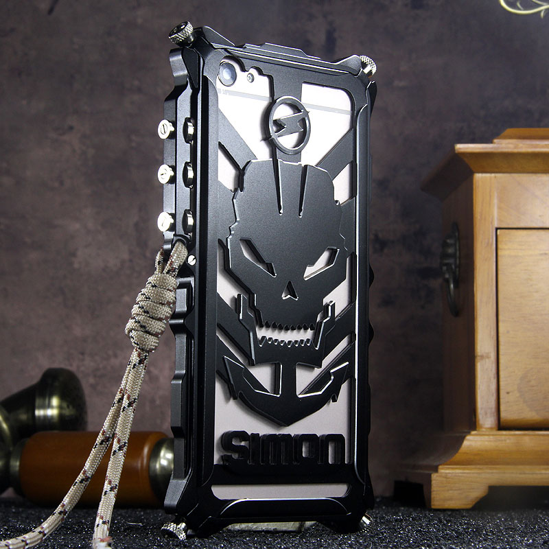 SIMON Mechanical Arm Skull Punk Premium Aluminum Metal Bumper Shockproof Case Cover for vivo X7 & vivo X7 Plus