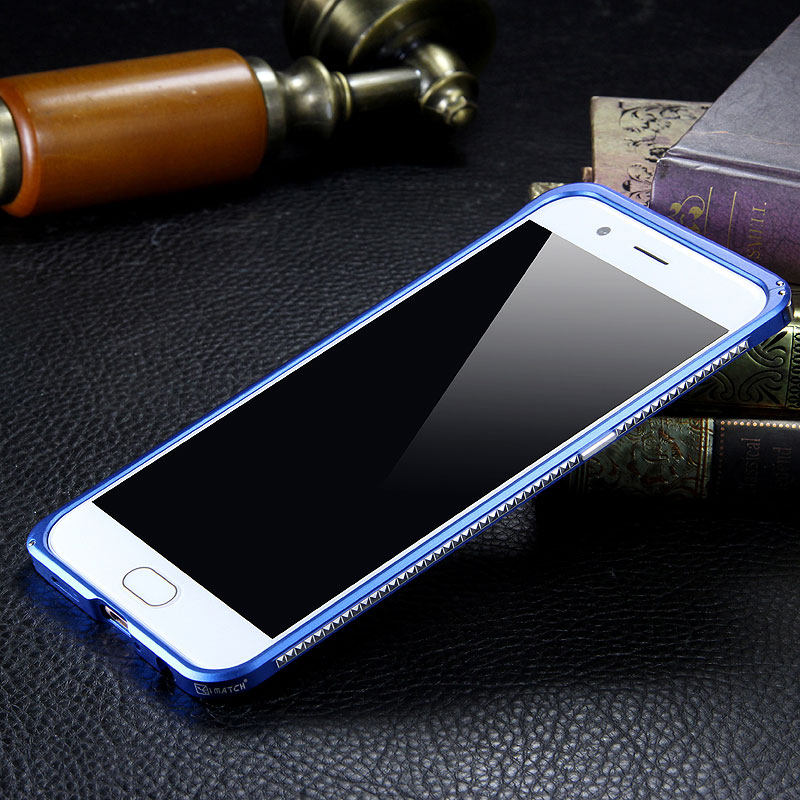 iMatch Slim Light Aluminum Metal Shockproof Bumper Case with Kickstand for OPPO R11 & OPPO R11 Plus