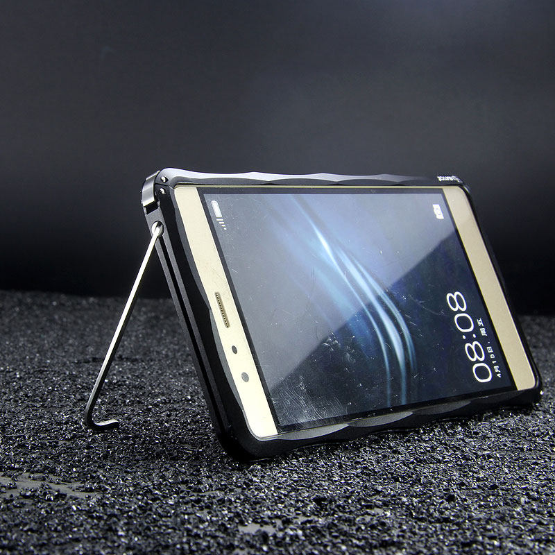 iMatch Slim Light Aluminum Metal Shockproof Bumper with Kickstand for Huawei P9 Plus & Huawei P9