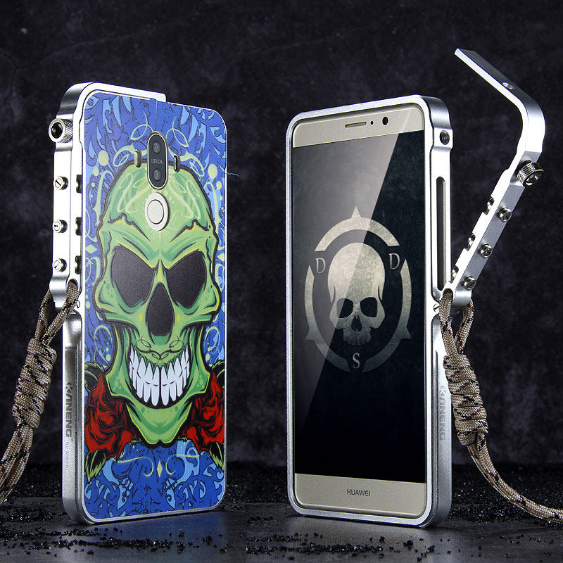 KANENG Mechanical Arm Trigger Aluminum Bumper Metal Frame Case Cover for Huawei Mate 9
