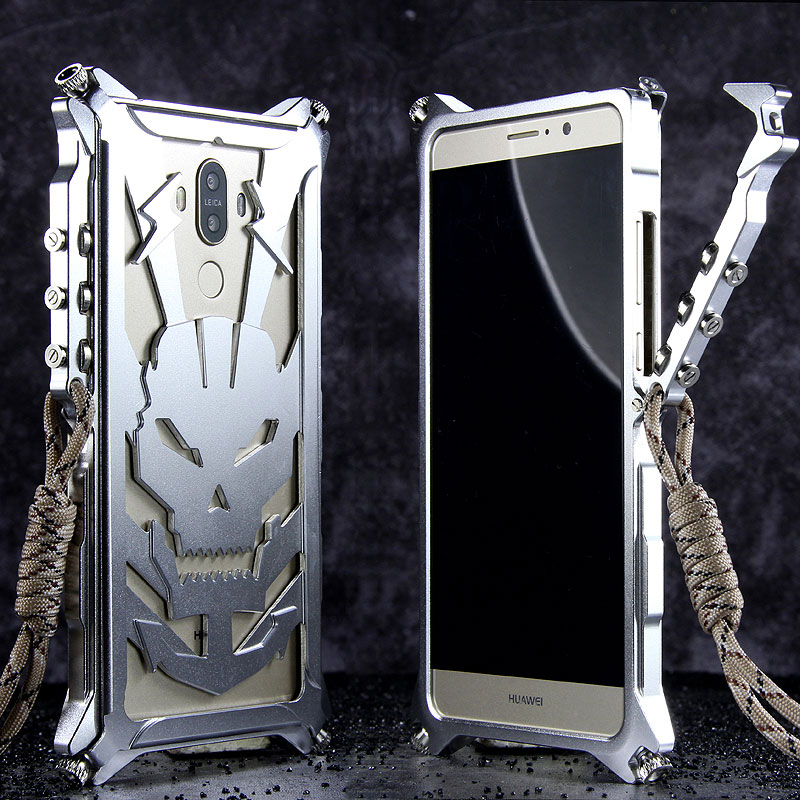 SIMON Mechanical Arm Skull Punk Premium Aluminum Metal Bumper Shockproof Case Cover for Huawei Mate 9