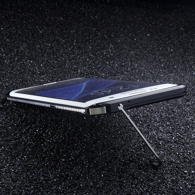 iMatch Slim Light Aluminum Metal Shockproof Bumper with Kickstand for Samsung Galaxy S7 Edge G9350 & S7 G9300