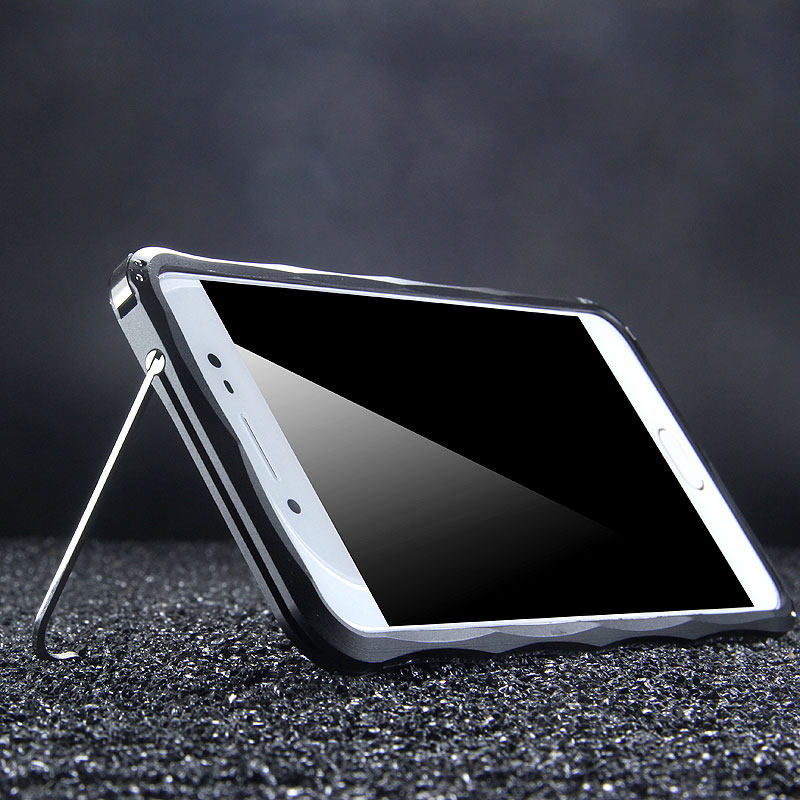 iMatch Slim Light Aluminum Metal Shockproof Bumper with Kickstand for vivo X7 Plus & vivo X7