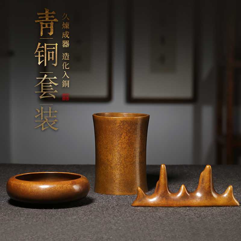 高端礼盒仿古镇纸金属实心可爱