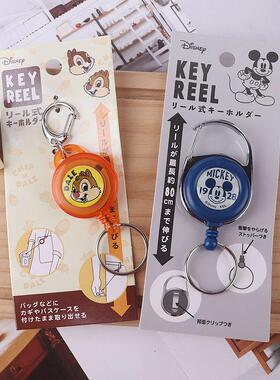 日本本土迪士尼米奇松松钥匙扣可伸缩挂件挂饰可挂包钥匙扣包挂