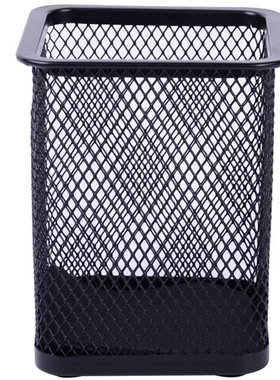 晨光笔筒黑色铁网铁艺创意时尚复古办公笔筒学生收纳盒批发桌面摆件可爱简约笔桶大容量文具韩国小清新