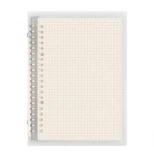 文谷活页本可拆卸外壳透明封面笔记本方格本子康奈尔网格B5A4扣环高中生活页夹英语空白替芯错题英语本外壳