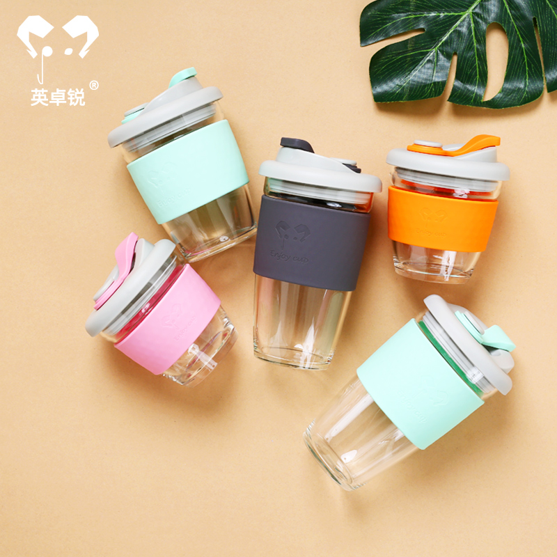 外带便携咖啡杯双层玻璃杯高硼硅