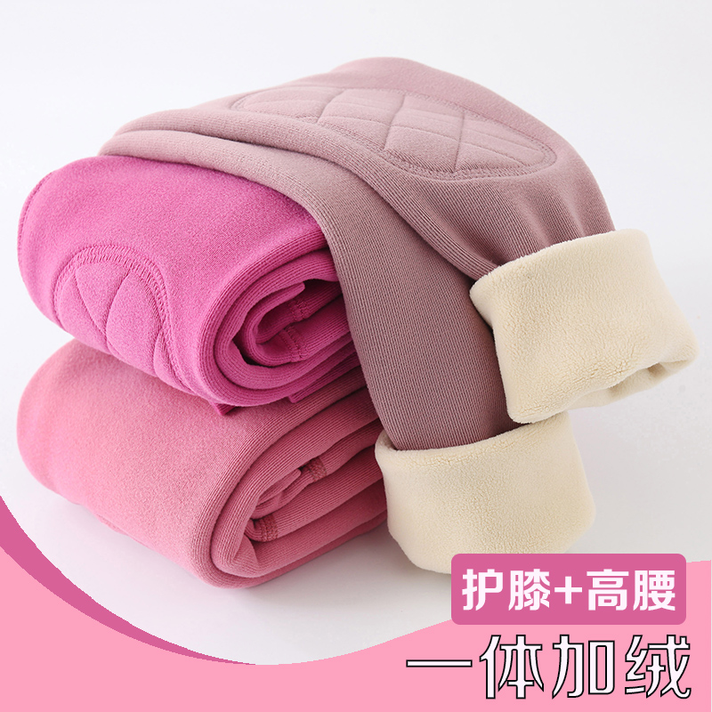女童打底褲秋冬兒童加絨加厚保暖褲中大童護(hù)膝棉褲寶寶內(nèi)穿絨褲子
