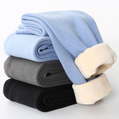 儿童德绒保暖裤 子 宝宝绒裤 男童加绒加厚棉裤 女童秋冬高腰打底裤