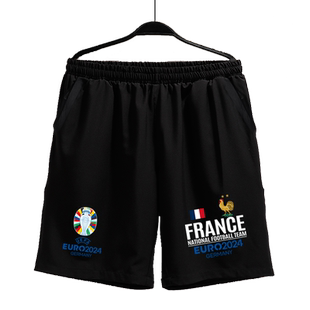 2024欧洲杯德国法国英格兰西班牙队速干短裤子男士五分裤休闲中裤