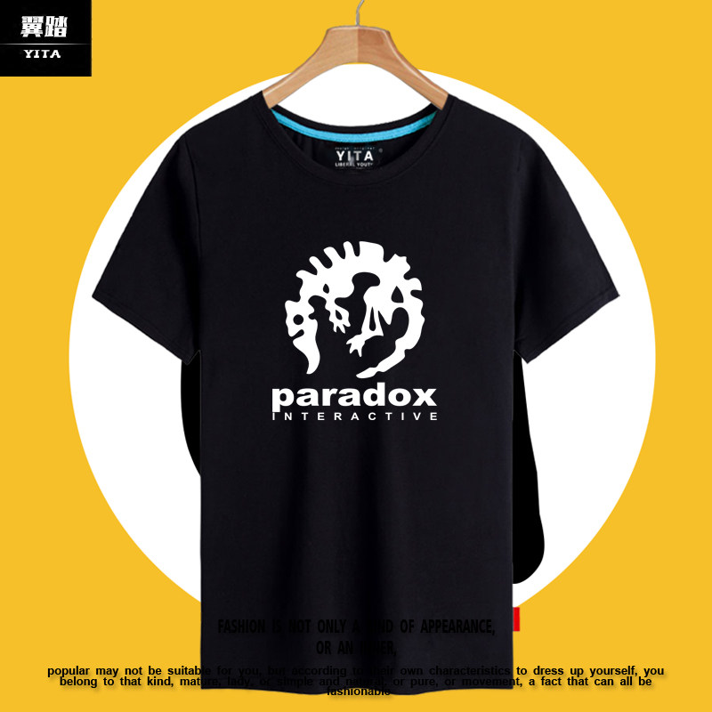 Paradox Interactive P社游戏公司周边短袖T恤衫男女纯棉半袖衭