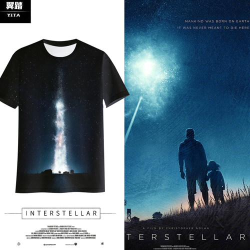 星际穿越interstellar速干T恤